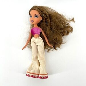 Bratz Doll Yasmin 2001 MGA Pink Top Cream Pants Long Hair Y2K